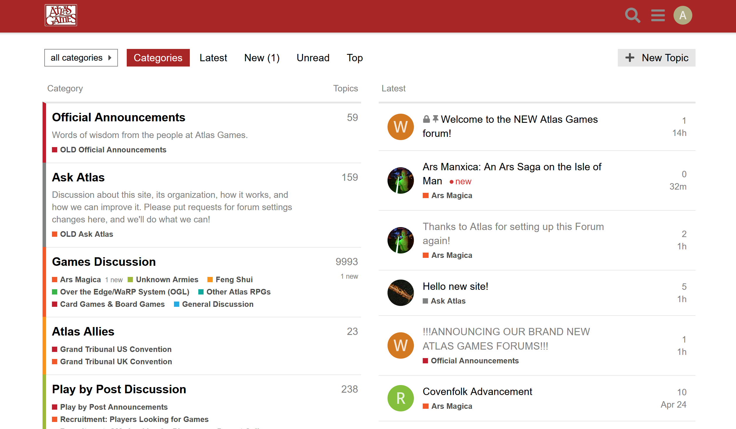 The Atlas Games RPG Forums Are Back