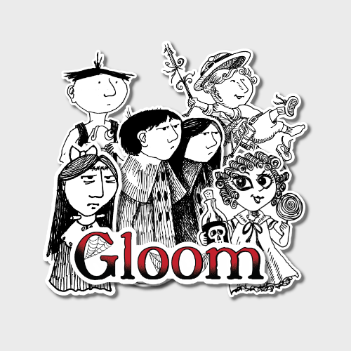 Gloom Kids Stickers 3D Thumb Unhappy Bday