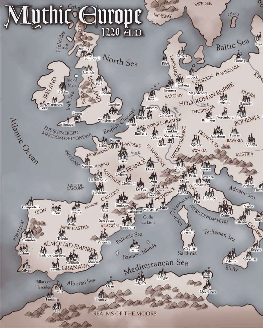 Mythic Europe Map