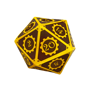 Steampunk D20 Paper Model TRANSPARENT