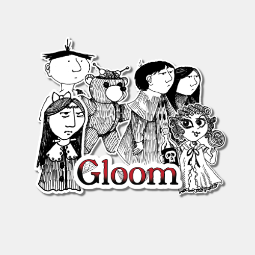 Gloom Kids Stickers 3D Thumb Unhappy Bday
